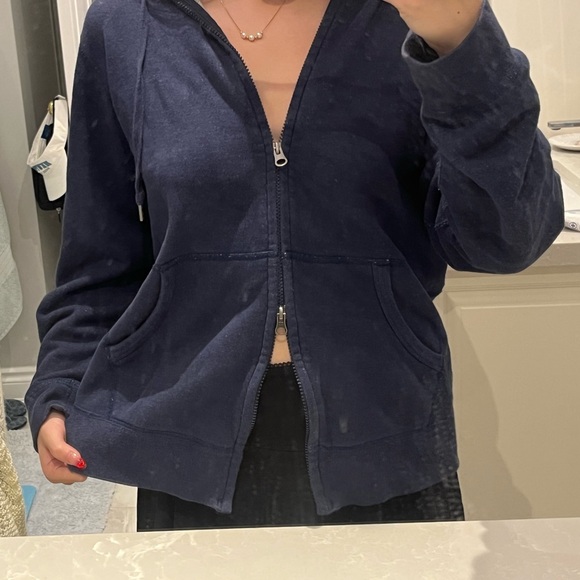 navy blue zip-up - Picture 2 of 6
